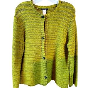 Anne Klein 90’s Women's Green Slouchy Sweater xl GrannyCore